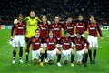 The Milan players before the match